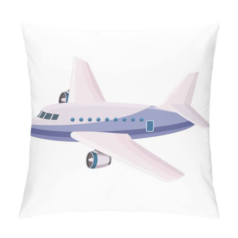 Personality  Passenger airliner icon, cartoon style pillow covers