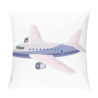 Personality  Passenger Airliner Icon, Cartoon Style Pillow Covers