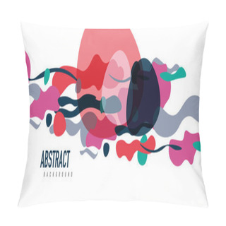 Personality  Trendy Liquid Style Shapes Abstract Design, Dynamic Vector Background For Placards, Brochures, Posters, Web Landing Pages, Covers Or Banners Pillow Covers