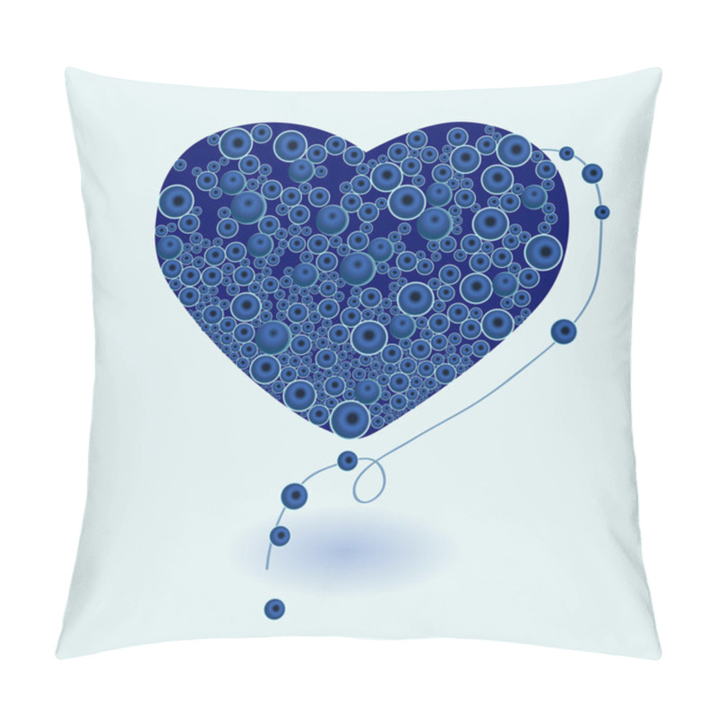 Personality  Heart Necklace Vector. Vector Illustration. Pillow Covers