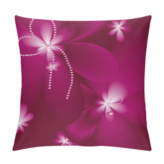Personality  Dark Pink Floral Background Pillow Covers