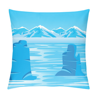 Personality  Arctic Landscape With Iceberg Pillow Covers