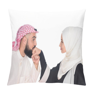 Personality  Muslim Man Kissing Hands Of Girlfriend Pillow Covers