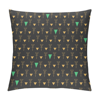 Personality  Abstract Seamless Pattern  Gold And Dark Gray1z1 Pillow Covers