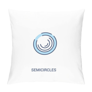 Personality  Semicircles Concept 2 Colored Icon. Simple Line Element Illustra Pillow Covers