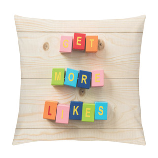 Personality  Colorful Cubes With Text Pillow Covers