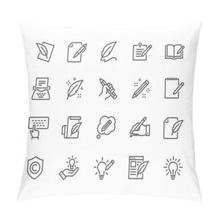 Personality  Line Copywriting Icons Pillow Covers