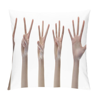 Personality  One Two Three Four Five Counting Finger Hands Pillow Covers
