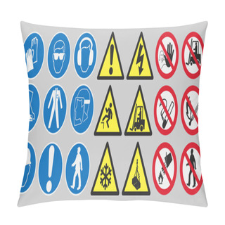 Personality  Work Safety Signs Pillow Covers