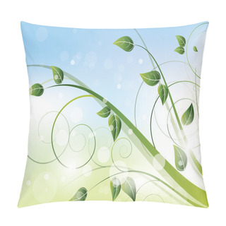 Personality  Floral Spring Background With Swirls And Flowers Pillow Covers