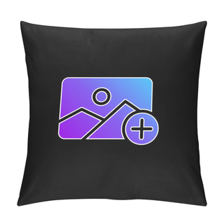 Personality  Add Blue Gradient Vector Icon Pillow Covers