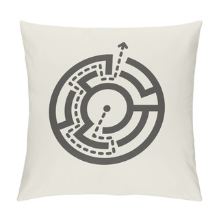Personality  Simple Circular Maze Pillow Covers