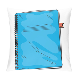 Personality  Blue Notebook School Supply Icon Pillow Covers