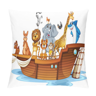 Personality  Animals On Boat Pillow Covers