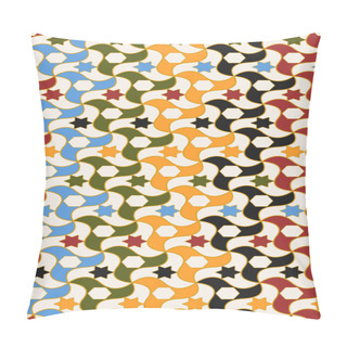 Personality  Arabic Tiles Seamless Pattern Based On A Design Found In Alhambra Of Granada, Spain. All Elements Sorted And Grouped In Layers Pillow Covers