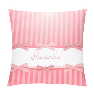 Personality  Vector Pink Background With Bows Pillow Covers
