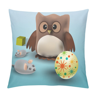 Personality  Vector Illustration Of Toys. Pillow Covers
