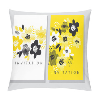 Personality  Floral Abstract Card Template.  Pillow Covers