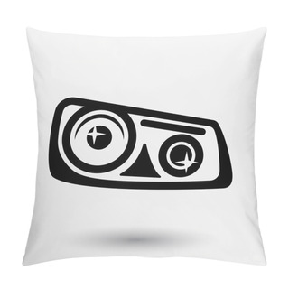 Personality  Vector Graphic Car Headlight Icons Xenon Symbol Pillow Covers
