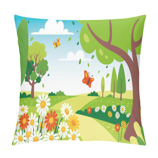 Personality  Spring Season Design With Flowers Pillow Covers