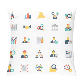 Personality  Human Resources And Management Colored Vector Icons 3 Pillow Covers