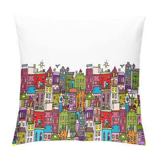 Personality  European Cityscape, Seamless Pattern For Your Design Pillow Covers