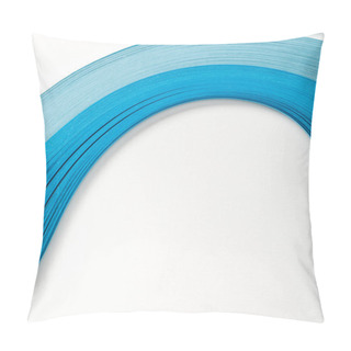 Personality  Wavy Blue Abstract Paper Lines On White Background Pillow Covers