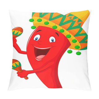 Personality  Chili Cartoon Playing Maracas Pillow Covers