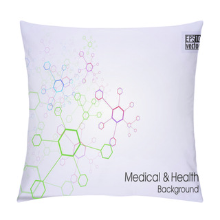 Personality  Molecules Background. EPS 10. Pillow Covers