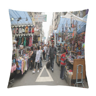 Personality  Ladies' Street In Hong Kong Pillow Covers