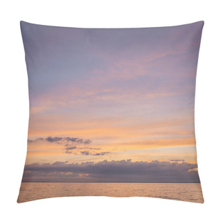 Personality  Landscape Of Sea And Cloudy Sky At Sunset  Pillow Covers