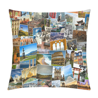 Personality  Collage Of Pictures From Everywhere In The World Pillow Covers
