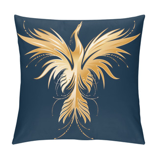 Personality  Golden Phoenix Silhouette Pillow Covers