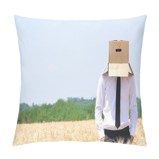 Personality  Business Man Hiding Face Pillow Covers