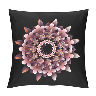 Personality  Radial Floral Ornament Pillow Covers