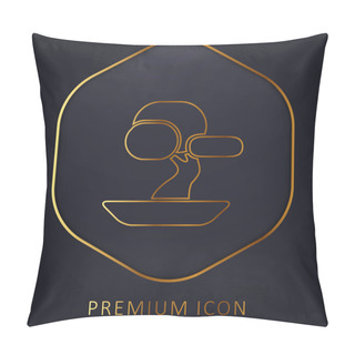 Personality  Bonsai Tree Golden Line Premium Logo Or Icon Pillow Covers