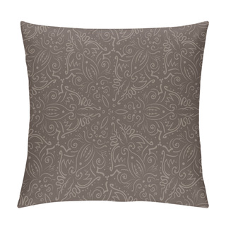 Personality  Abstract Vintage Brown Seamless Pattern Pillow Covers