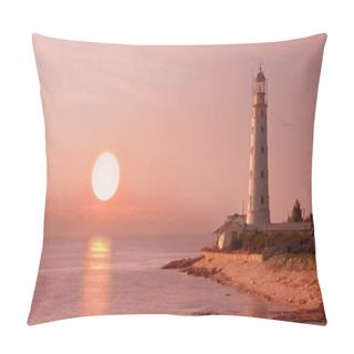 Personality  Lighthouse And Sunset Pillow Covers