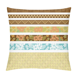 Personality  Hawaiian Tropical Frames And Lines Pillow Covers