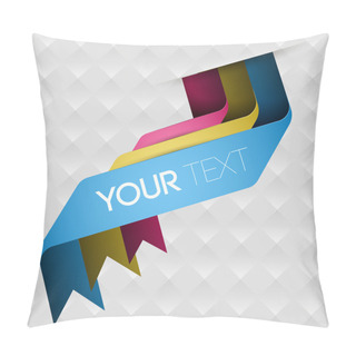 Personality  Vector Background With Colored Ribbons. Pillow Covers