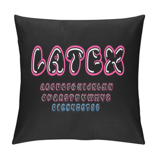 Personality  Comic Modern Cartoon Font, Trendy Alphabet, Pout Letters And Numbers, Vector Illustration 10EPS Pillow Covers