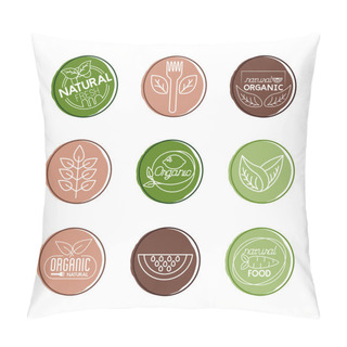 Personality  Bundle Of Nature And Organic Icons Pillow Covers