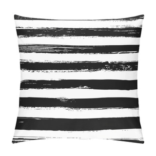Personality  Black Horizontal Hand Drawn Stripes Pillow Covers