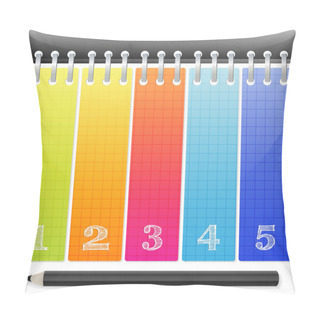 Personality  Notebook With Bookmarks And Pencil, Vector Pillow Covers