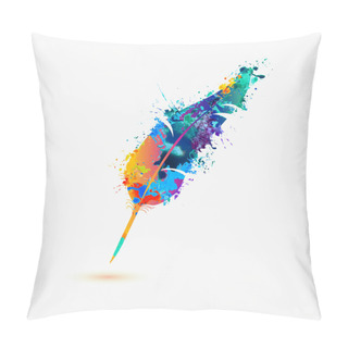 Personality  Pen Feather Icon Pillow Covers