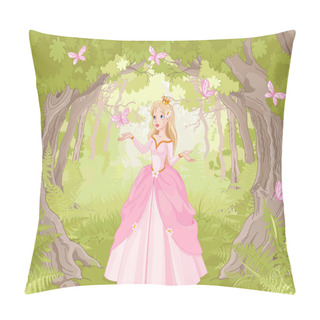 Personality  Charming Princess In Wood Pillow Covers