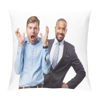 Personality  Blond Man Crazy Gesture Pillow Covers