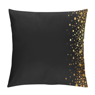 Personality  Vector Black Background With Gold Snow Pillow Covers