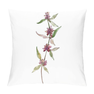 Personality  Purple Lavender Floral Botanical Flowers. Wild Spring Leaf Wildflower Isolated. Watercolor Background Illustration Set. Watercolour Drawing Fashion Aquarelle. Isolated Lavender Illustration Element. Pillow Covers