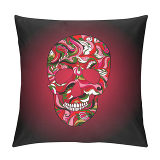 Personality  Vector Sugar Skull With Ornament Pillow Covers